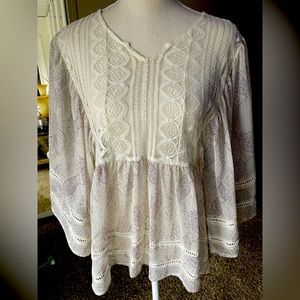 Whimsical, sweet and romantic vintage boho top.